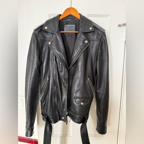 All Saints • Classic Black Leather Biker Jacket